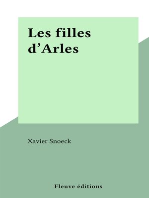 cover image of Les filles d'Arles